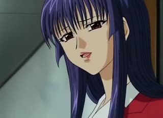 Red muscular zombie is ruining the mouth of a punk babe